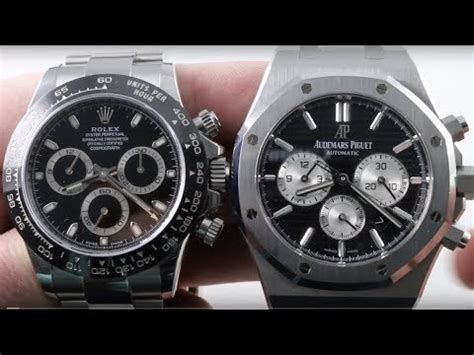 ap roo vs rolex daytona|Rolex Daytona vs AP Royal Oak Chronograph; Audemars Piguet .